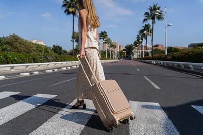 Charm London Capetown Hardcase Kofferset - Middenmaat - Handbagage-Champagne