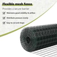 VidaXL Hek met paal groen 0,4 x 25 m staal en pvc - thumbnail