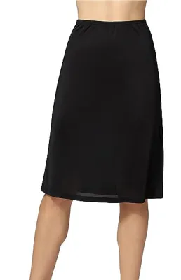 J&C lange onderrok dames 65cm - Jupon - Wit - Zwart - Huidskleur