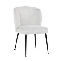 Richmond Eetkamerstoel 'Fallon' Bouclé, kleur Wit - thumbnail