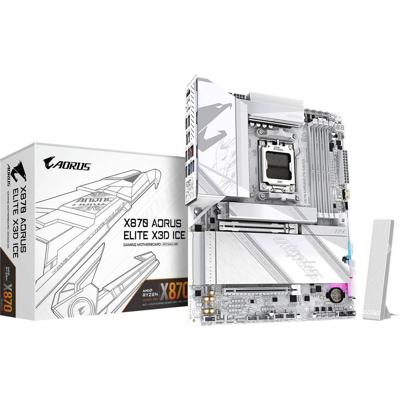 Gigabyte GA-X870 AORUS ELITE X3D ICE Moederbord Socket AMD AM5 Vormfactor ATX Moederbord chipset AMD® X870