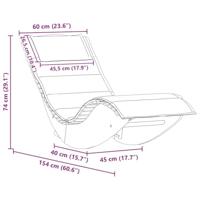 Ligbed schommelend met kussen massief acaciahout - thumbnail
