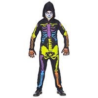 Multi neon skelettenpak kind - thumbnail