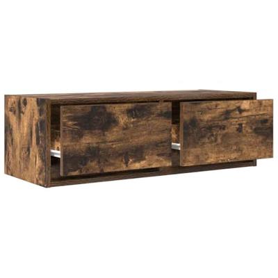 Tv-meubel 80x31x25,5 cm bewerkt hout gerookt eikenkleurig