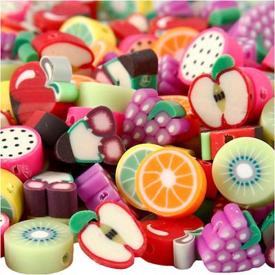 Creativ Company Figuurkralen, fruit, d 10 mm, gatgrootte 1,5 mm, 200 div/ 1 doos Creativ Company Figuurkralen, fruit, d 10 mm, gatgrootte 1,5 mm, 200 div/ 1 doos