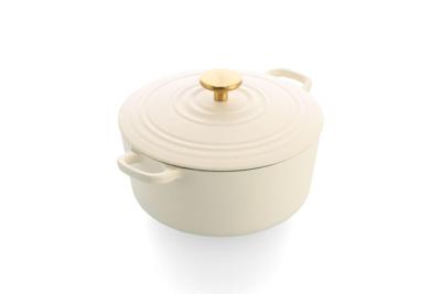Bourgogne braadpan 24cm/4.2L Cream White