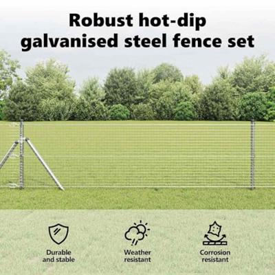 VidaXL Afrasteringspaal zilver 25 x 0,8 m (25 x 25 mm gaas) staal