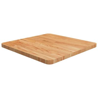 Tafelblad vierkant 50x50x2,5cm massief eiken lichtbruin