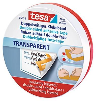 tesa 05338-00000-01 Dubbelzijdige tape Transparant (l x b) 10 m x 15 mm 1 stuk(s) tesa 05338-00000-01 Dubbelzijdige tape Transparant (l x b) 10 m x 15 mm 1 stuk(s)