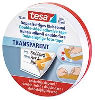 tesa 05338-00000-01 Dubbelzijdige tape Transparant (l x b) 10 m x 15 mm 1 stuk(s) - thumbnail