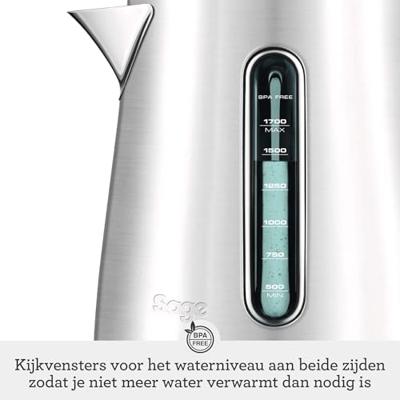 Sage The soft top luxe black sea salt Waterkoker Grijs - thumbnail
