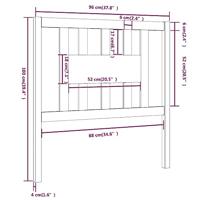 Hoofdbord 96x4x100 cm massief grenenhout - thumbnail