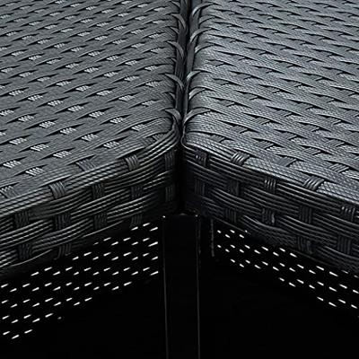 VidaXL Hoekbartafel 100x50x105 cm poly rattan zwart