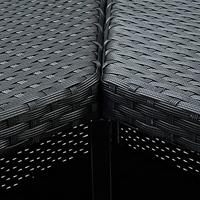 VidaXL Hoekbartafel 100x50x105 cm poly rattan zwart - thumbnail