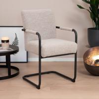 Sohome Eetkamerstoel 'Noud' Bouclé, kleur Beige - thumbnail