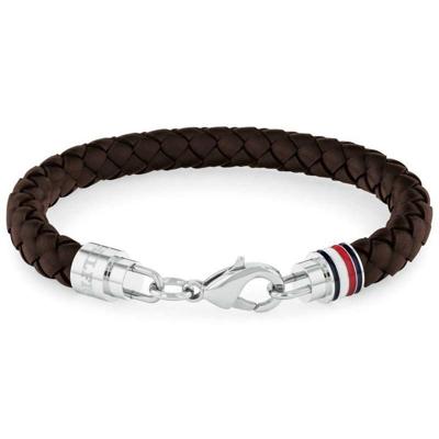Tommy Hilfiger ICONIC Leer Roestvrij staal Heren armband