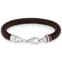 Tommy Hilfiger ICONIC Leer Roestvrij staal Heren armband - thumbnail