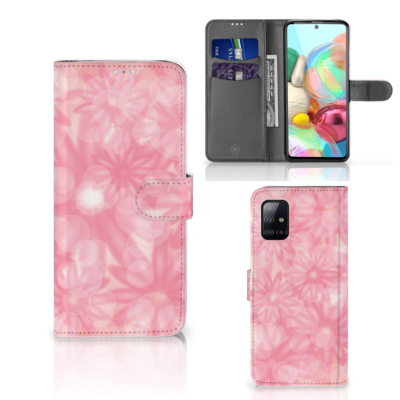 Samsung Galaxy A71 Hoesje Spring Flowers | Portemonnee hoesje Samsung Galaxy A71 Hoesje Spring Flowers | Portemonnee hoesje