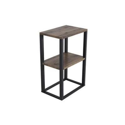 Fjôrd - Nachtkastje Zwart Teak-look - 55x30x70cm - Rise