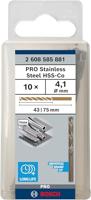 Bosch Accessories 2608585881 HSS Metaal-spiraalboor 4.1 mm Gezamenlijke lengte 75 mm Kobalt DIN 338 Cilinderschacht 10 stuk(s) - thumbnail
