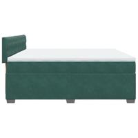 Boxspring met matras fluweel donkergroen 200x200 cm - thumbnail