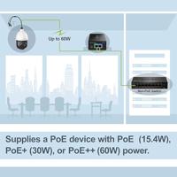 TRENDnet TPE-117GI Gigabit Ultra PoE+ injector, Full Duplex Gigabit snelheid, 100 m netwerk bereik, plug & play - thumbnail