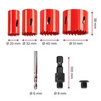 kwb 598290 Gatenzaag 5-delig 25 mm, 32 mm, 40 mm, 51 mm 1 stuk(s) - thumbnail