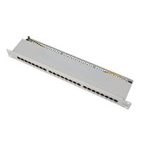 LogiLink NP0060 24 poorten Patchpaneel 483 mm (19) CAT 6A 1 HE Grijs - thumbnail