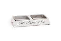 DBL Dinerset My Favourite Cat - Wit - 24x12x4cm - thumbnail
