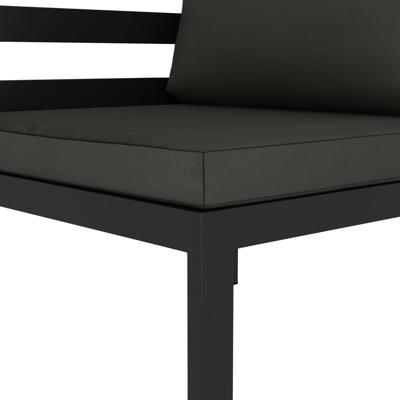 6-delige Loungeset met kussens aluminium antracietkleurig - thumbnail
