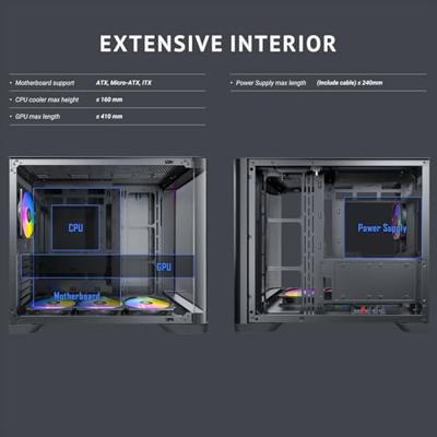 ATX Semi-toren doos Antec 0-761345-10225-4 ATX Semi-toren doos Antec 0-761345-10225-4