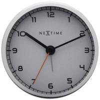 NeXtime NE-5194WI Wekker 9 X 9 X 7.5 Cm, Metaal, Wit, &apos;Company Alarm&apos; - thumbnail