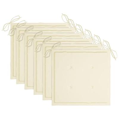 Tuinstoelen 6 st met kussens massief teakhout