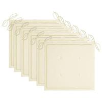 Tuinstoelen 6 st met kussens massief teakhout - thumbnail