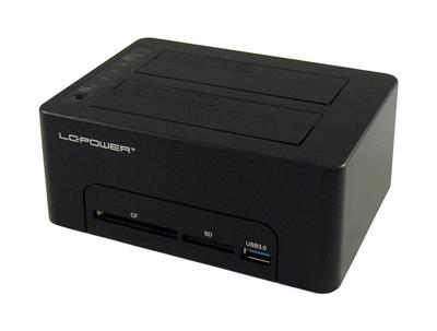 LC-Power LC-DOCK-U3-CR basisstation voor opslagstations USB 3.0 Type-A Zwart