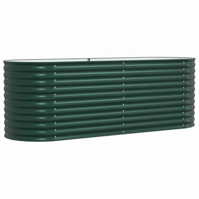 Verhoogde plantenbak Groen 240 x 80 x 81 cm Staal