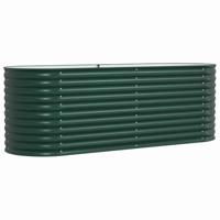 Verhoogde plantenbak Groen 240 x 80 x 81 cm Staal - thumbnail