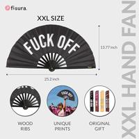 Houten waaier XXL - Fuck Off - thumbnail