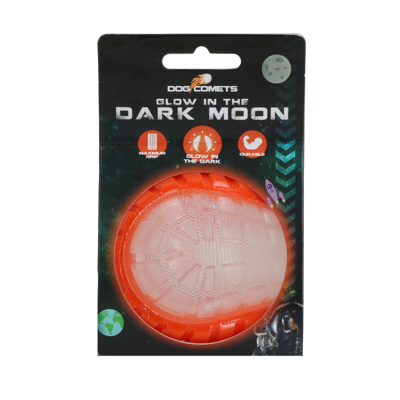 Dog Comets Glow in the Dark Moon Orange M Dog Comets Glow in the Dark Moon Orange M