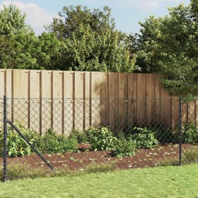 VidaXL Gaashek met flens 1,1x10 m antracietkleurig