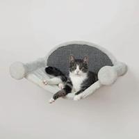 Trixie kattenmand hangmat voor aan de muur wit / grijs - thumbnail