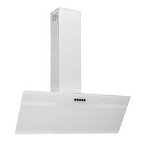 VidaXL Wandafzuigkap 90 cm staal en gehard glas wit - thumbnail