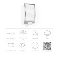 Steinel AUSSENLEUCHTE L 22 S EDELSTAHL 009816 Buitenlamp met bewegingsmelder (wand) LED E27 60 W RVS - thumbnail
