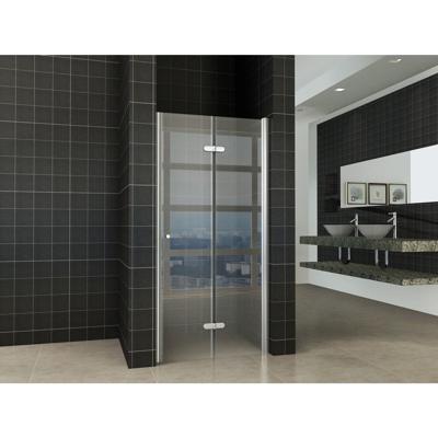 Maki nisdeur vouwbaar rechts 800 x 2000 x 8 mm nano helder glas/chroom