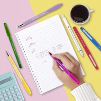 Paper Mate balpen Flexgrip Pastel RT, medium, blauwe inkt, blister van 5 stuks, assorti - thumbnail