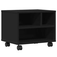 Printerkastje met wielen 41x32x34,5 cm zwart - thumbnail