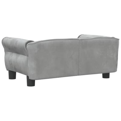 Hondenmand 70x45x30 cm fluweel lichtgrijs Hondenmand 70x45x30 cm fluweel lichtgrijs