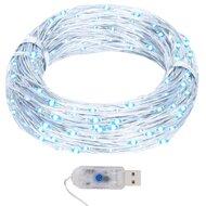 VidaXL Lichtsnoer met 400 microled's koudwit 8 functies 40 m