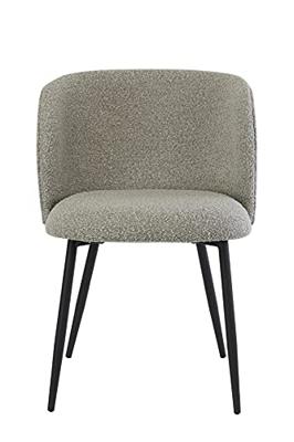 Light & Living Eetkamerstoel 'Elyna' Bouclé, kleur Grijsbruin Light & Living Eetkamerstoel 'Elyna' Bouclé, kleur Grijsbruin