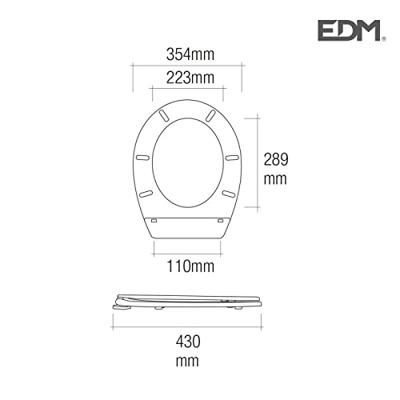 Toiletbril EDM 01511 Wit PVC